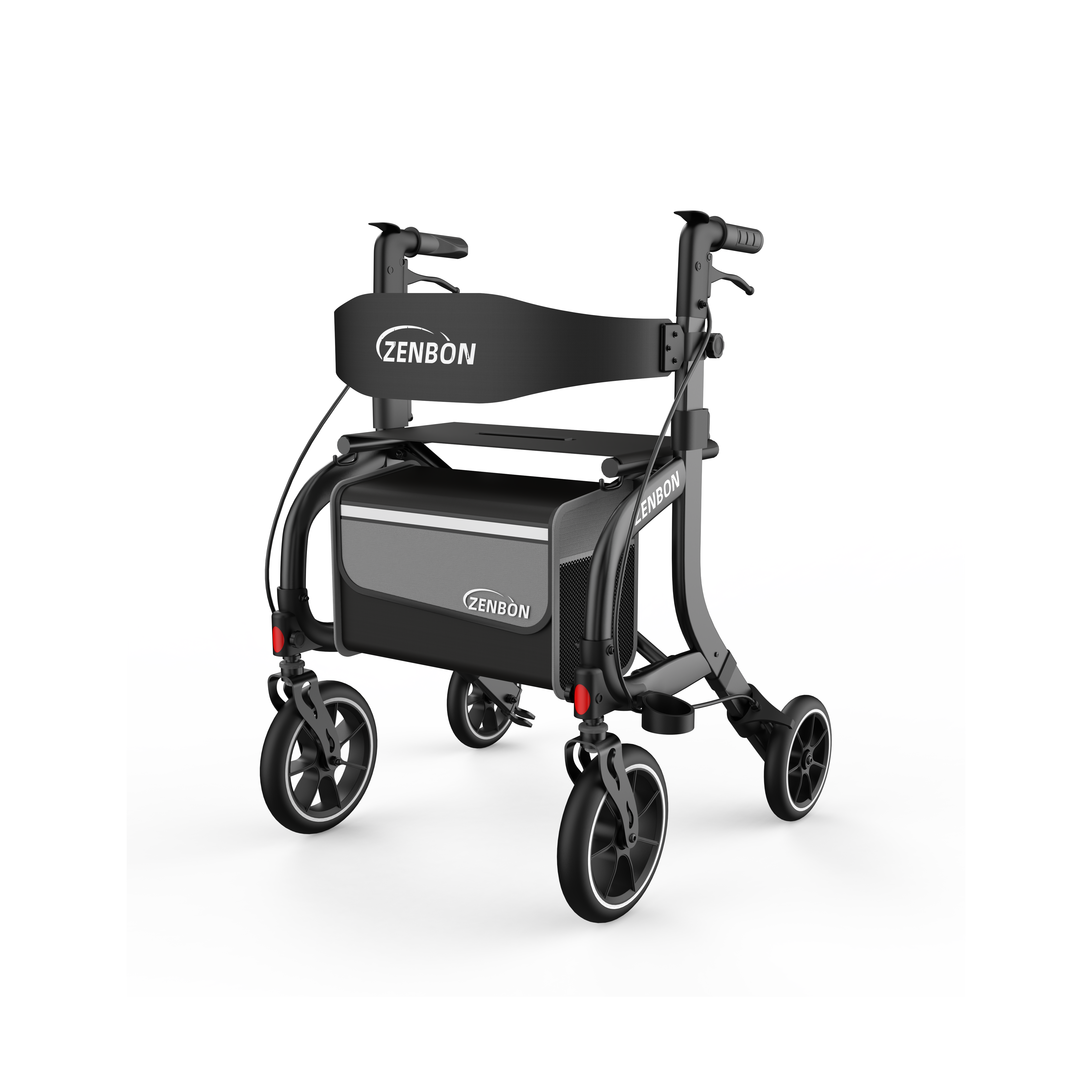 ZENBON Lightweight Rollator Walker – Foldable & Comfortable