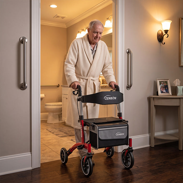 ZENBON Stride Air Ultra-Light Rollator Walker with Seat