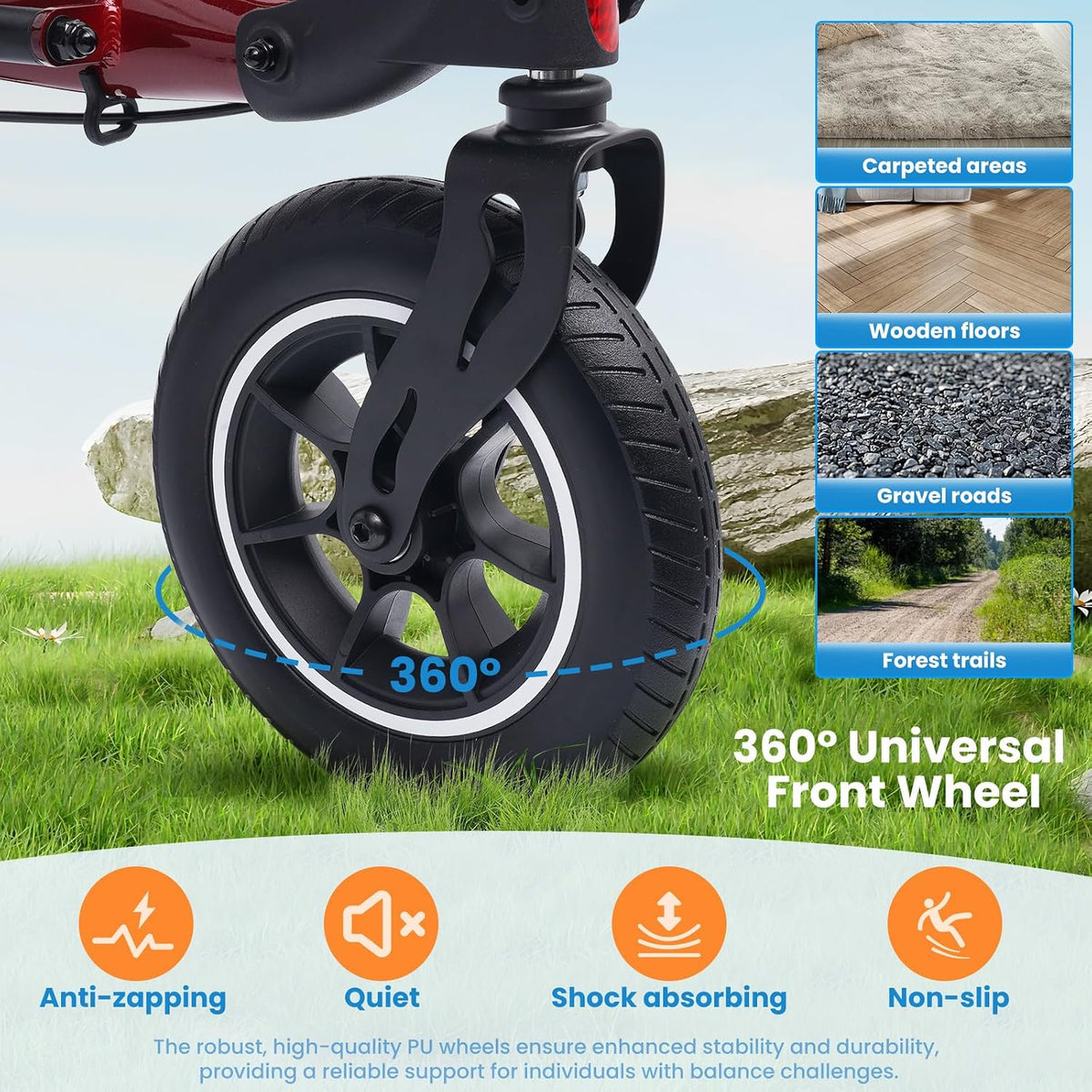 🔥 Hot Sale - ZENBON Stride Pro Premium Rollator Walker with Seat 🚶🪑
