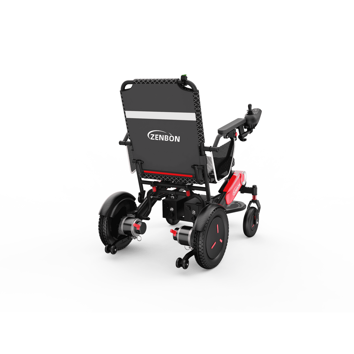 ZENBON Flex Elite electric wheelchair rear wheel and folding frame design