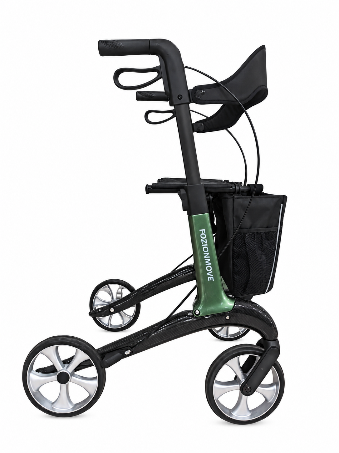 FOZIONMOVE Rollator Walker with Seat – Lightweight Foldable Mobility Walker for Seniors
