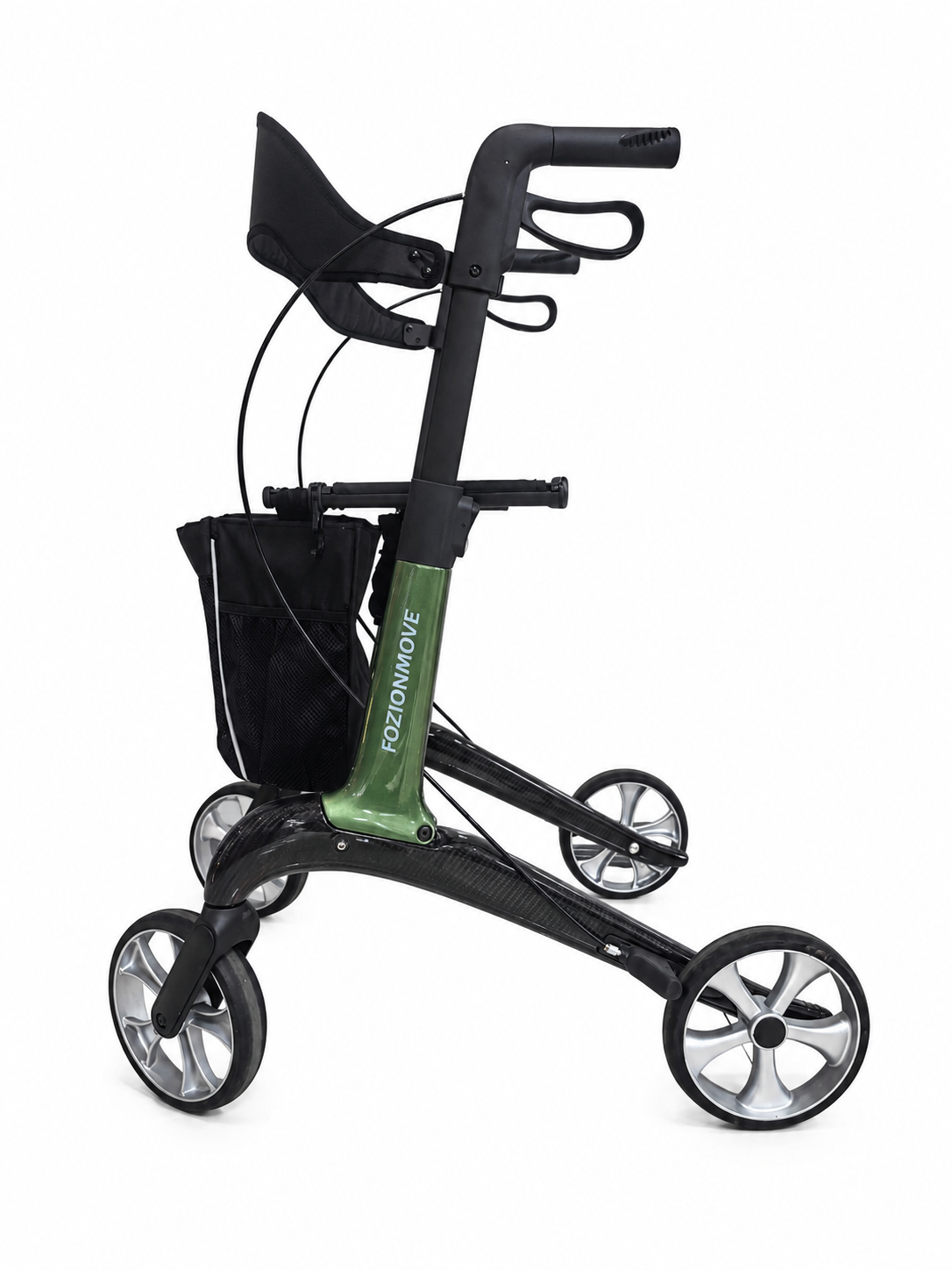 FOZIONMOVE Rollator Walker with Seat – Lightweight Foldable Mobility Walker for Seniors