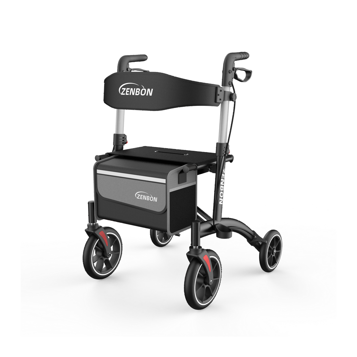ZENBON Stride Air Ultra-Light Rollator Walker with Seat