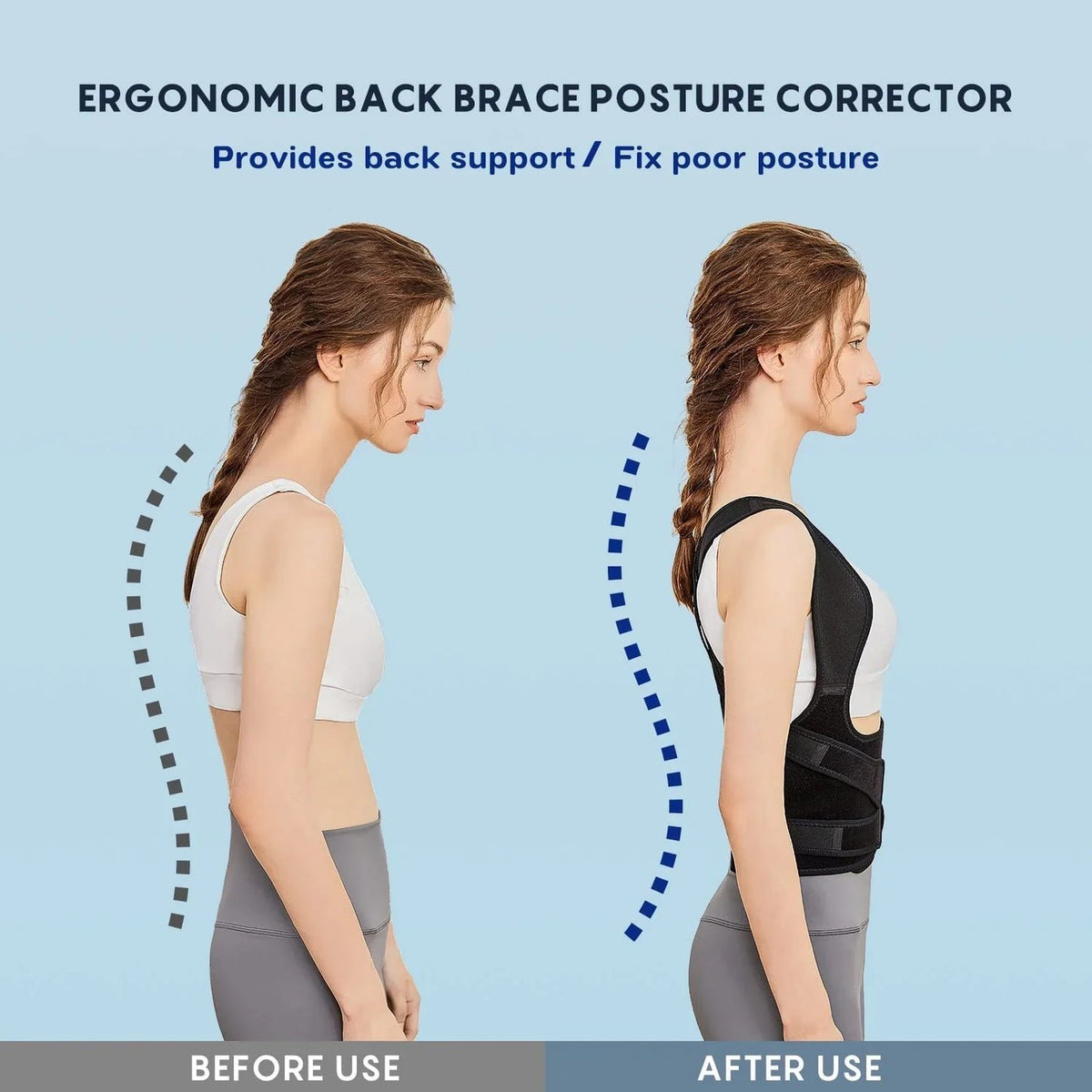 🔥Flash Sale 49% OFF-Posture Corrector-Back Brace for Men and Women- Fully Adjustable Straightener