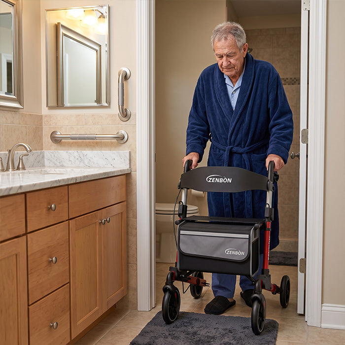 ZENBON Stride Classic Lightweight Rollator Walker with Seat