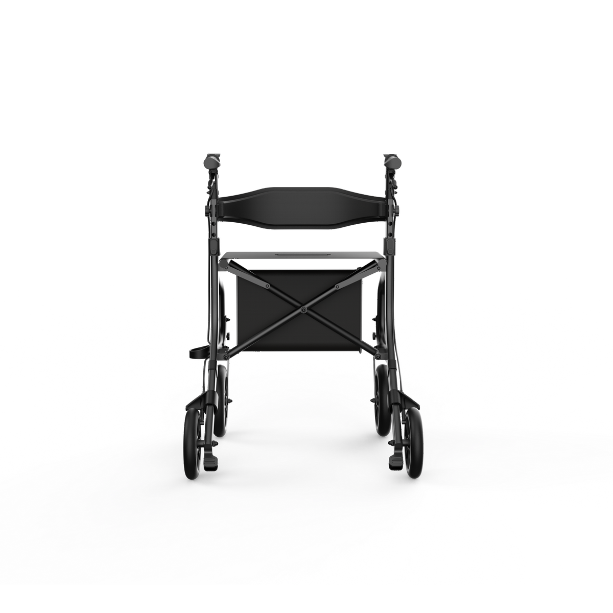 ZENBON Stride Pro black four wheel rollator walker front view