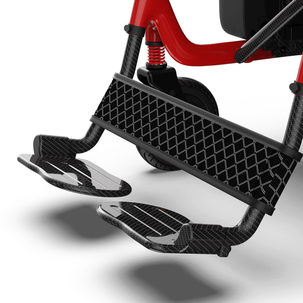 ZENBON AeroLite height-adjustable anti-slip wheelchair footrest