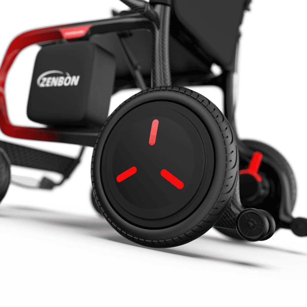 ZENBON AeroLite PU flat-free wheelchair tires and rear anti-tip wheels