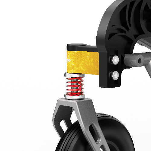 ZENBON Flex folding electric wheelchair front suspension system for smoother rides