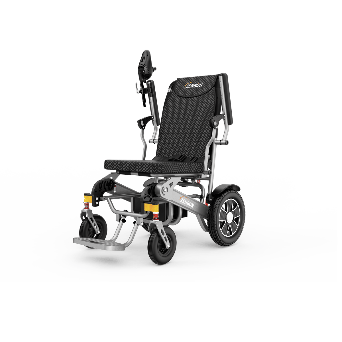 ZENBON Flex power wheelchair rear view showing compact mobility design