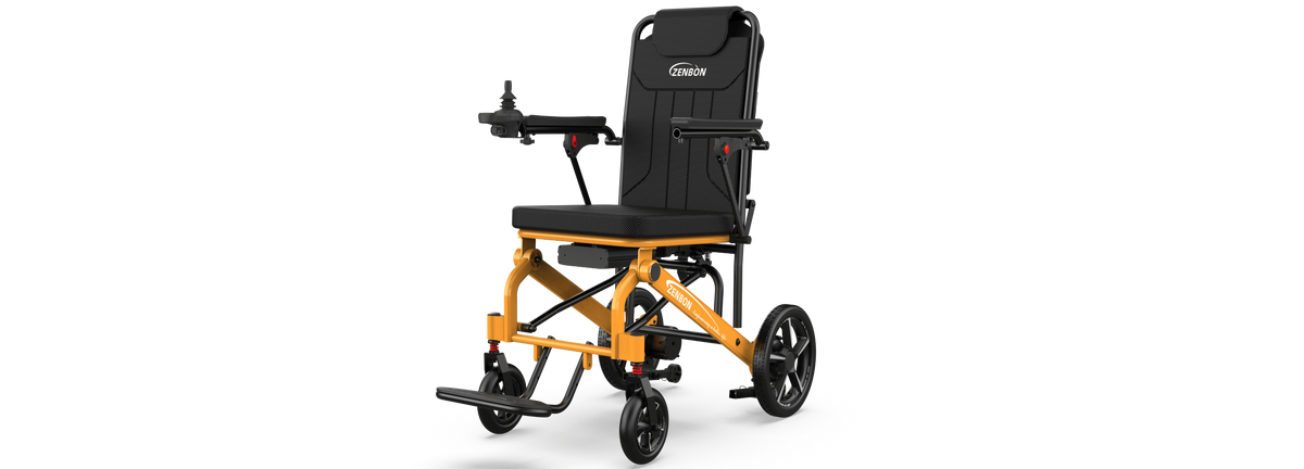 ZENBON Flex Travel lightweight electric wheelchair feature hotspot image for desktop