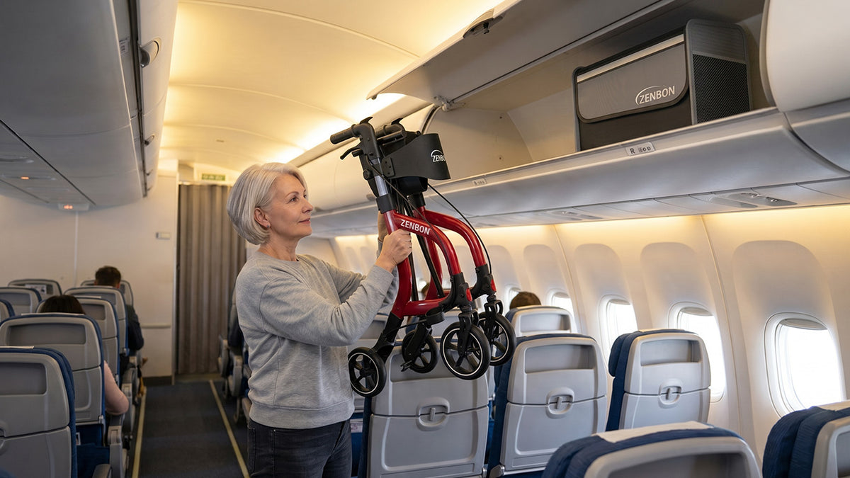 ZENBON Stride Pro folding rollator walker for air travel and everyday trips